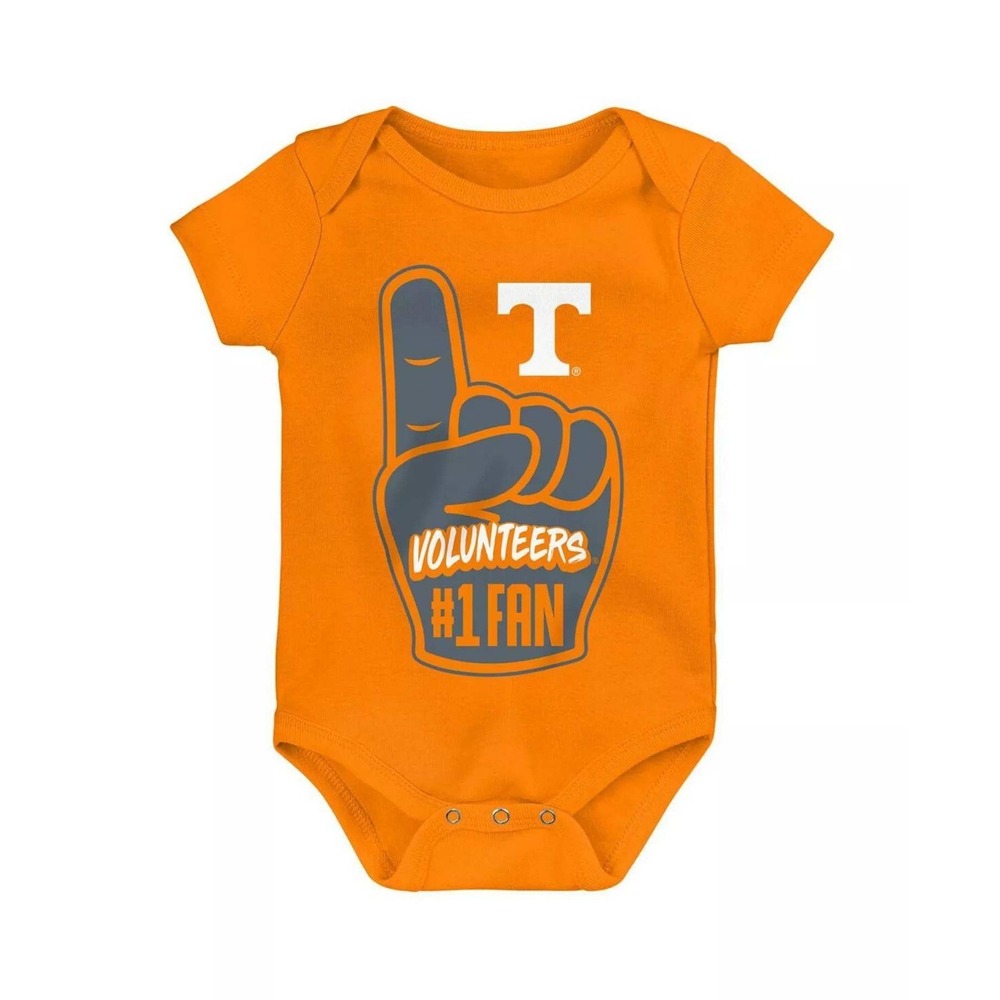 NWT NCAA SEC Tennessee Volunteers Infant 6/9 Months #1 Fan Foam‎ Finger Bodysuit